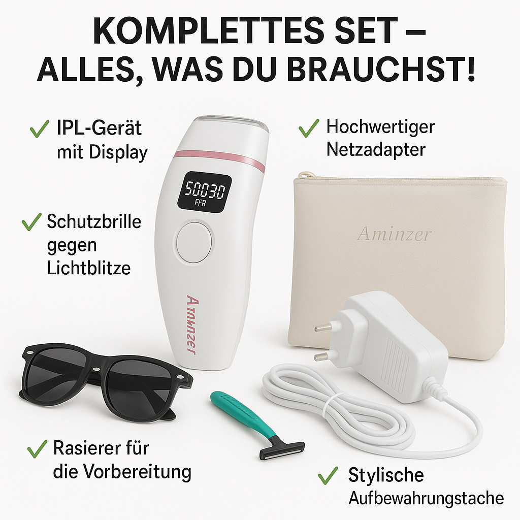 IPL Haarentfernungsgerät –  100% Schmerzfreie Haarreduktion